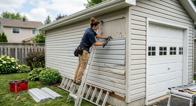 Our team working on Siding Service projects in Hall County, GA