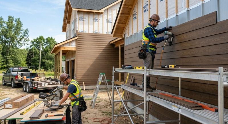 Faux Wood Siding Installation in Hall County, GA