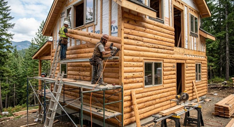 Log Siding Installation in Flowery Branch, GA