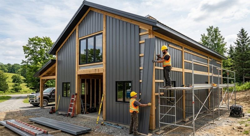 Metal Barn Siding Installation in Hall County, GA