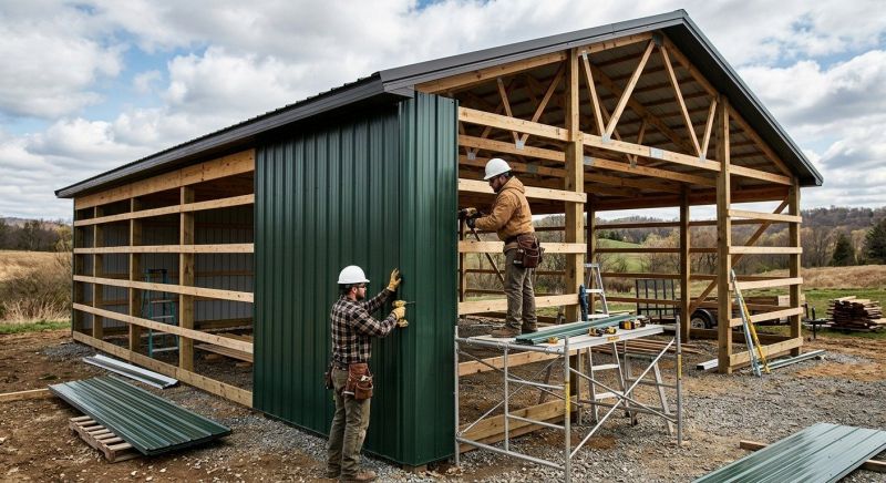 Metal Barn Siding Installation in Hall County, GA