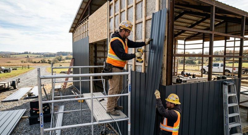 Metal Barn Siding Installation in Hall County, GA