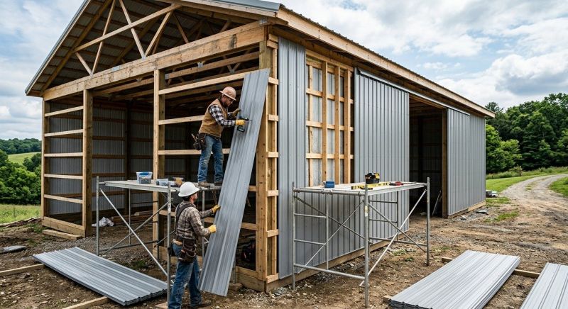 Pole Barn Siding Installation in Hall County, GA